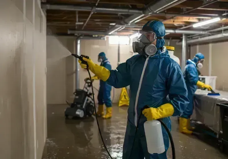 Basement Sanitization and Antimicrobial Treatment process in Montgomery, IL